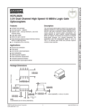 HCPL062N Datasheet PDF Fairchild Semiconductor