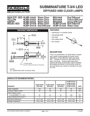HLMPQ150AZR Datasheet PDF Fairchild Semiconductor