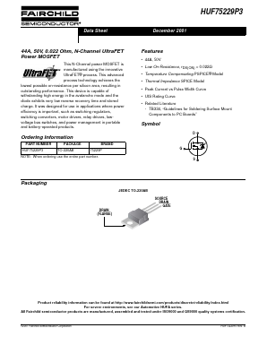 HUF75229P3 Datasheet PDF Fairchild Semiconductor