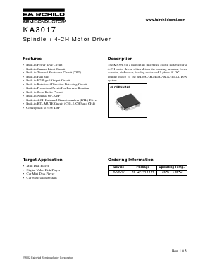 KA3017 Datasheet PDF Fairchild Semiconductor