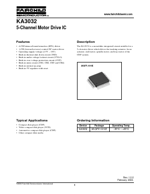 KA3032 Datasheet PDF Fairchild Semiconductor