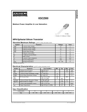 KSC2500 Datasheet PDF Fairchild Semiconductor