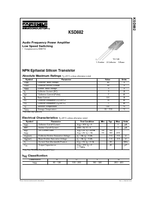 KSD882 Datasheet PDF Fairchild Semiconductor