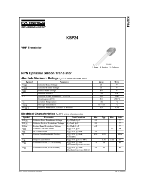 KSP24 Datasheet PDF Fairchild Semiconductor