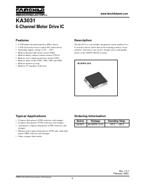 KA3031 Datasheet PDF Fairchild Semiconductor