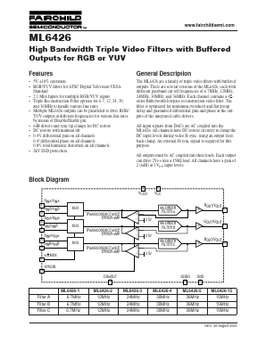 ML6426X3 Datasheet PDF Fairchild Semiconductor