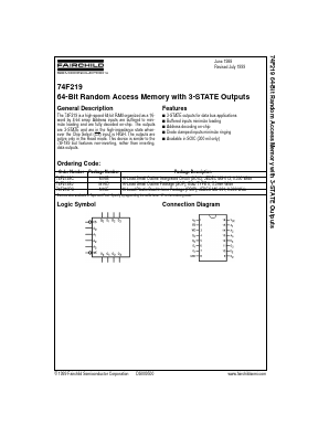 74F219CW Datasheet PDF Fairchild Semiconductor