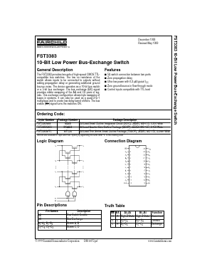 FST3383WMX Datasheet PDF Fairchild Semiconductor