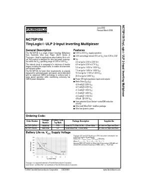 NC7SP158 Datasheet PDF Fairchild Semiconductor