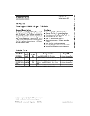 NC7SZ32P5X Datasheet PDF Fairchild Semiconductor