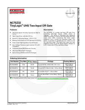 NC7SZ32 Datasheet PDF Fairchild Semiconductor