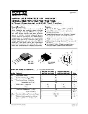 NDB708A Datasheet PDF Fairchild Semiconductor