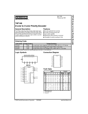 74F148CW Datasheet PDF Fairchild Semiconductor