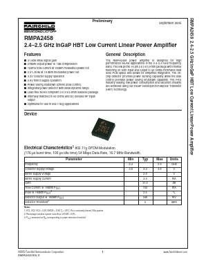 RMPA2458 Datasheet PDF Fairchild Semiconductor
