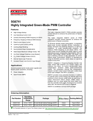SG6741SZ Datasheet PDF Fairchild Semiconductor