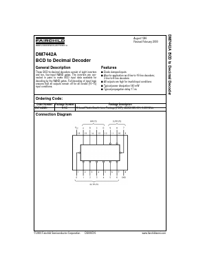 7442 Datasheet PDF Fairchild Semiconductor