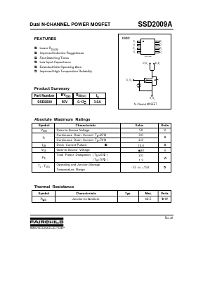 SSD2009A Datasheet PDF Fairchild Semiconductor