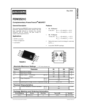 FDW2521C Datasheet PDF Fairchild Semiconductor