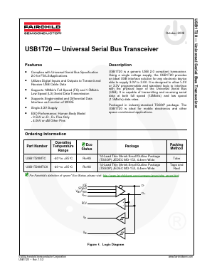 USB1T20MTCX Datasheet PDF Fairchild Semiconductor