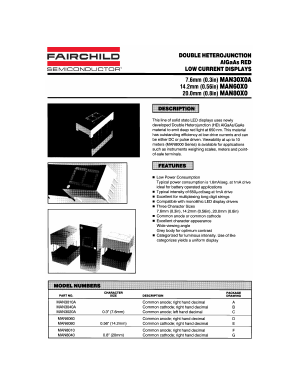 MAN30X0A Datasheet PDF Fairchild Semiconductor