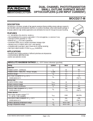 MOCD217-R2VM Datasheet PDF Fairchild Semiconductor