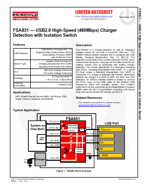 FSA831L10X_F131 Datasheet PDF Fairchild Semiconductor