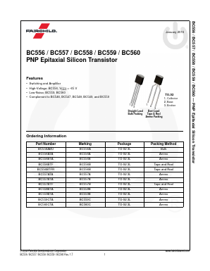 BC558CBU Datasheet PDF Fairchild Semiconductor