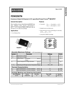 FDW2507N Datasheet PDF Fairchild Semiconductor