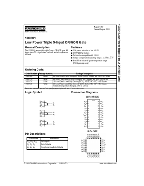 100301QCX Datasheet PDF Fairchild Semiconductor