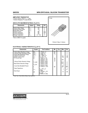 2N5550 Datasheet PDF Fairchild Semiconductor