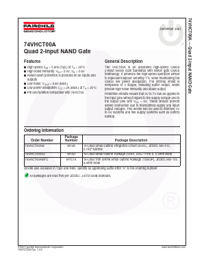 74VHCT00AMTCX Datasheet PDF Fairchild Semiconductor