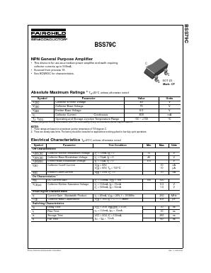 BSS79C Datasheet PDF Fairchild Semiconductor