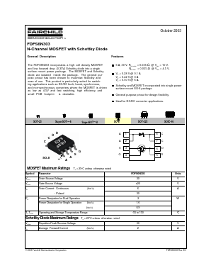 FDFS6N303 Datasheet PDF Fairchild Semiconductor