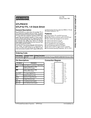 GTLP6C816 Datasheet PDF Fairchild Semiconductor