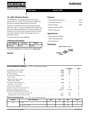 RUR420 Datasheet PDF Fairchild Semiconductor