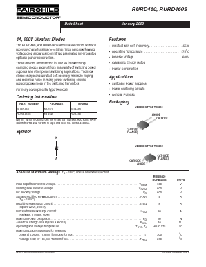 RURD460 Datasheet PDF Fairchild Semiconductor