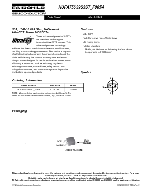 HUFA75639S3ST_F085A Datasheet PDF Fairchild Semiconductor