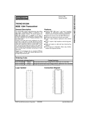 74VHC161284CM Datasheet PDF Fairchild Semiconductor