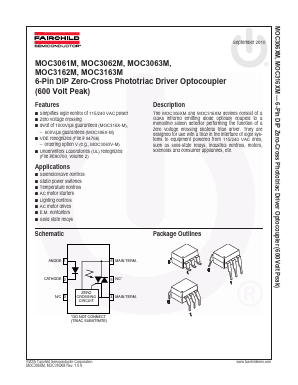 MOC3063FTVM Datasheet PDF Fairchild Semiconductor