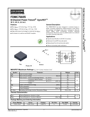 FDMC7660S Datasheet PDF Fairchild Semiconductor