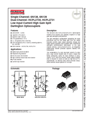 6N139S Datasheet PDF Fairchild Semiconductor