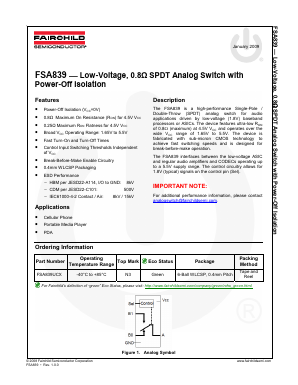 FSA839 Datasheet PDF Fairchild Semiconductor