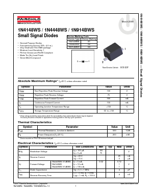 1N4148WS Datasheet PDF Fairchild Semiconductor