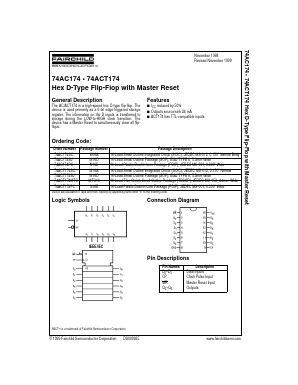 74AC174SC Datasheet PDF Fairchild Semiconductor