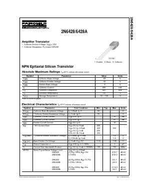 2N6428 Datasheet PDF Fairchild Semiconductor