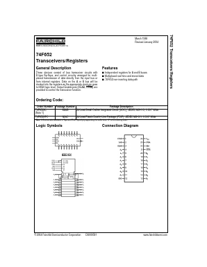 74F652SCX Datasheet PDF Fairchild Semiconductor