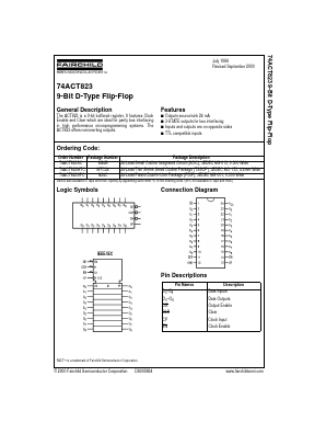 74ACT823SC Datasheet PDF Fairchild Semiconductor