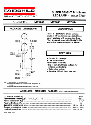 MV7044 Datasheet PDF Fairchild Semiconductor