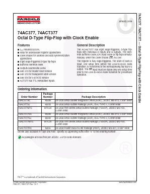 74ACT377SJ Datasheet PDF Fairchild Semiconductor