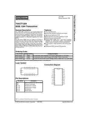 74ACT1284CW Datasheet PDF Fairchild Semiconductor